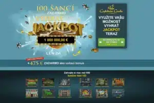 Len za 5 eur získajte 100 šancí vyhrať 1 000 000 € v Captain Cooks Casino!